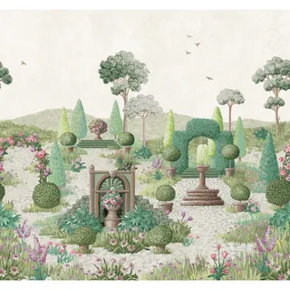 Laura Ashley Fototapete Naunton Folly Landschaft 280x300cm , Grün , Papier, Kunststoff , Floral, Baum/Pflanze/Natur , Rechteckig , 300x280 cm , FSC Mix , Tapeten & Wandverkleidungen, Fototapeten