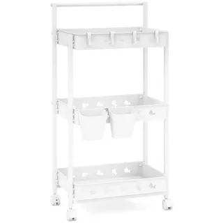 Costway Servierwagen Weiß , Kunststoff , 29x83x42 cm , Freizeit & Co, Heimwerken, Werkstatteinrichtung