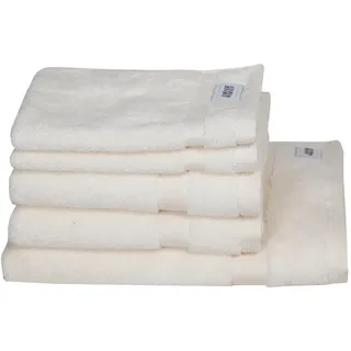 Schöner Wohnen Frottierset , Weiß , Textil , 5-teilig , Uni , Oeko-Tex® Standard 100 , saugfähig, Aufhängeschlaufe, angenehm weich, hochwertige Qualität, schnelltrocknend , Heimtextilien, Badtextilien, Handtuchsets