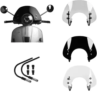 New Scooter Windschutzscheibe Flyscreen Airflow Windschutzscheibe Visier für GTS125 GTS 125 GTS250 GTS 250 GTS300 GTS 300 All Year Sport Bikes Windschutzteile (Rauch)