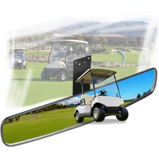 10L0L Golf Cart Ruckspiegel, Einfache Installation HD-Glas sicher Verstellbarer Golf Cart Spiegel, 270 Grad Drehbar und 16,5 Zoll Extrabreiter Golfwagen Spiegel für EZGO Club Car Yamaha