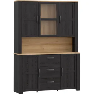 Forte Buffet Bohol großes Highboard 146,1 x 205,4 x 42 Riviera Eiche
