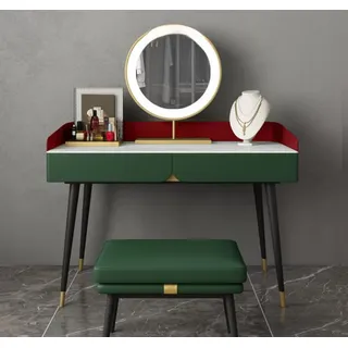 Schminktisch Spiegel Konsole Schlafzimmer Holz Tisch Luxus  Neu - Grün