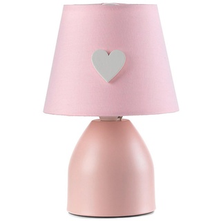 Xxxl Kindertischleuchte , Pink , Metall, Textil , 19 cm , Lampen & Leuchten, Innenbeleuchtung, Kinderzimmerlampen