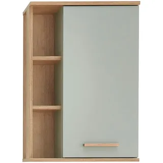 Pelipal Xora Hängeschrank , Eichefarben, Pastellgrün , Holzwerkstoff , 4 Fächer , 50.5x74.5x20.5 cm , hängend , Badezimmer, Badmöbelsets & Badmöbelserien, Badmöbelserien
