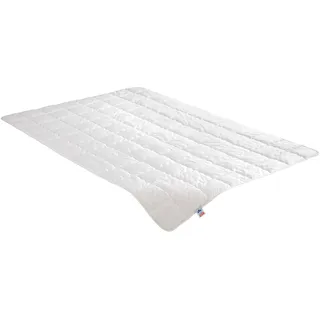 Irisette Steppbett Wasch-Seide, 60% Wildseide, 40% Baumwolle, inkl. Aufbewahrungstasche, 155 x 200 cm, weiß, Öko- Tex Zertifiziert, Made in Germany