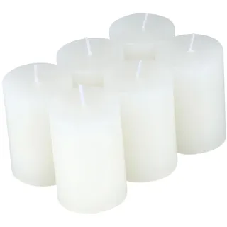 homéa Set mit 6 Votivkerzen D4 x H6 cm weiß