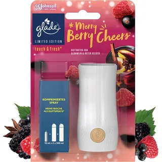 Glade Touch & Fresh (Brise One Touch) Minispray, Raumduft, Halter inkl. 1 Nachfüller, Merry Berry Cheers, 10 ml