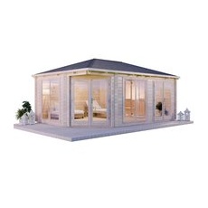 Finntherm Gartensauna Julia-40 ISO Naturbelassen 608 cm x 420 cm