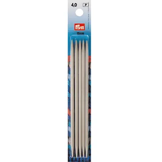 Prym Nadelspiel Strumpfstricknadeln Prym grau Länge 15 cm Stärke 4,0 mm