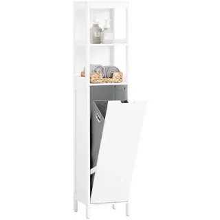 SoBuy Hochschrank 30 x 145 x 30 cm Weiß Holzwerkstoff