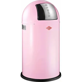WESCO Abfallsammler 175831-26 PUSHBOY in PINK mit 50 Liter Volumen und Klappdeckel / Abfalleimer / Mülleimer - Rosa