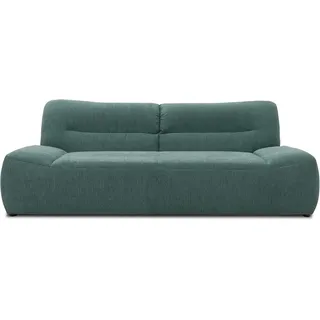 DOMO. collection Sofa Boho, 3-Sitzer Couch im Boho-Style, 3er Sofa, Bigsofa Garnitur Polstersofa, 224 x 109 x 81 cm (BxTxH), Petrol