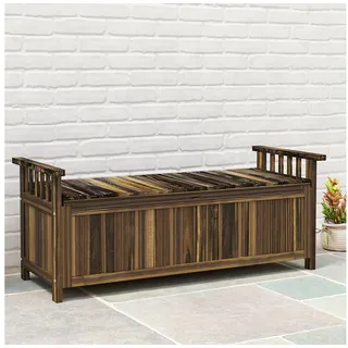 Outsunny Gartenbank 129 x 56 x 54 cm Verkohlt