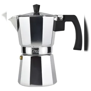 MILU Espressokocher silber/schwarz