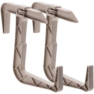KADAX 2er Set Blumenkastenhalterung ohne Bohren, Balkonkastenhalter im Set, verstellbare Haken und Halter für Blumenkasten, Blumenkastenhalterung für Balkon und Fensterbank (Caramel)