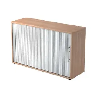 Hammerbacher Rollladenschrank Braun, Silber 1.200 x 400 x 748 mm