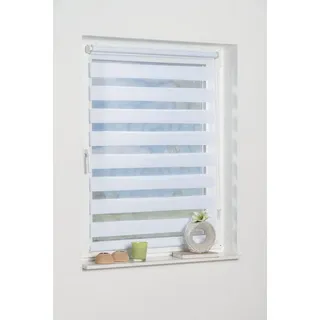 K-HOME Doppelrollo Maringa Klemmfix 40 x 200 cm weiß