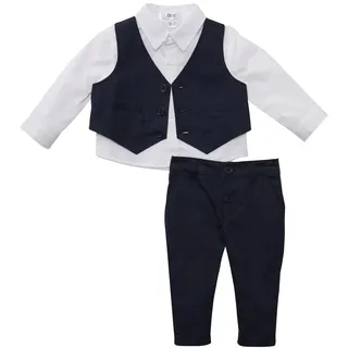 Anzugweste BONPRIX, Herren, Gr. 56, weiß, dunkelblau, Obermaterial: 100% Baumwolle. Futter: 100% Polyester. Oberteil: 100% Baumwolle, regular fit, Westen Anzugweste, Set aus Weste, Hemd und Hose