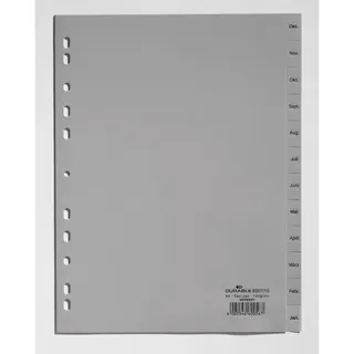 Durable Register DIN A4 Dez-Jan Grau 12 St.