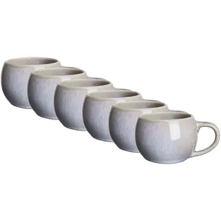 Butlers Espressotassen 6er-Set Cottage 180 ml , Grau , Keramik , Geschirr, Tassen, Espressotassen