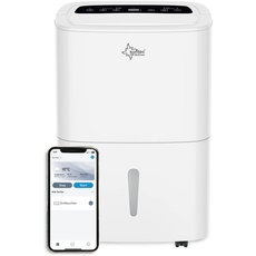 SUNTEC DryFix 50 select APP Luftentfeuchter – Für Räume bis 180 m2 bzw. 450 m3 – Entfeuchter mit App Steuerung – Smart Home Raumentfeuchter mit 50 l/Tag Entfeuchtung – Leise mobile Wäschetrocknung