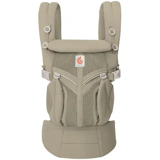 Ergobaby Babytrage für Neugeborene ab Geburt, Baby Tragesystem Omni Classic Mesh, Baby-Tragetasche Bauchtrage Rückentrage, Soft Olive