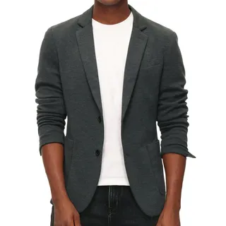 PJ Paul Jones Lässiger Herren-Blazer mit Zwei Knöpfen, leicht, ungefüttert, Sportmantel, Schwarz Grau, XL