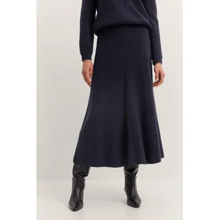 Strickrock BUGATTI "Kaschmir-Mix", Damen, Gr. S, 390, marine, 40% Wolle, 30% Viskose, 20% Polyamid, 10% Kaschmir, Röcke Strickrock, weich, warm und elegant