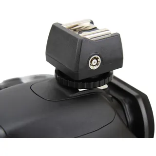JJC Standard ISO Blitzadapter mit PC-Synchrobuchse, 3,5mm Klinkenbuchse und Blitzschuh
