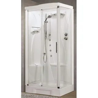 Novellini Neu Holiday 2P+F Hammam 100x70cm Li Mechanisch Transparent Weiß Sauna