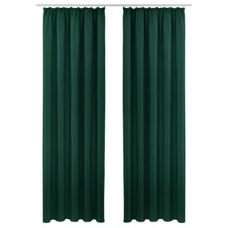 Vorhang OTTO HOME "SOLA" Gr. 5, grün (tannengrün), B:130cm H:265cm, Polyester, Polyester, Gardinen, Vorhang, Breite:130 cm, 1 Schal, einfarbig, Verdunkelung, Topseller