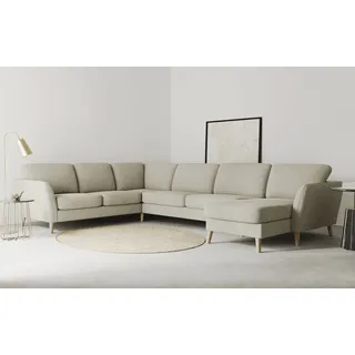 OTTO home Wohnlandschaft Polyester 349cm U-Form Grau