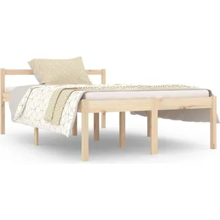 vidaXL Seniorenbett 120x190 cm Massivholz Kiefer - Braun