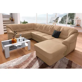 sit&more Wohnlandschaft »Savona U-Form, B: 320 cm« optional Bettfunktion, Federkern, braun