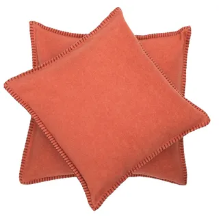 David Fussenegger Kissenbezug Terracotta Dekokissen aus Baumwolle flauschig weich, 50x50 cm