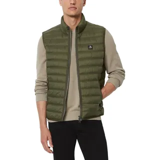 Marc O'Polo Herren Steppweste gefüttert wasserabweisend, Grün (Dried Herb), L