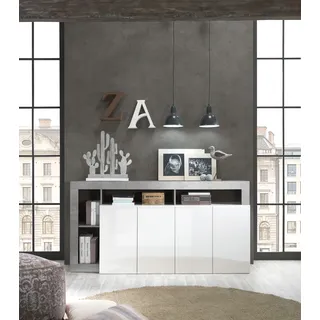 Home Affaire Hamburg 184 x 93 x 42 cm Grau / Weiß