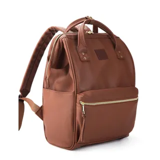 Kah&Kee Damen Leder Rucksack -Wasserdicht 15 Zoll Elegant Laptop-Taschen für Lehrerinnen & Büro-Arbeit, ideal für Reisen (Braun, mittel)
