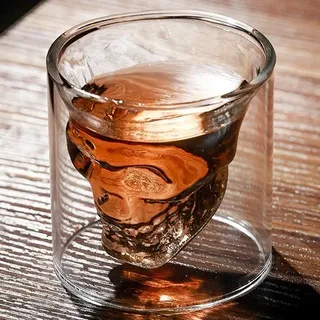 Skull Becher 250ml - Perfekt für Halloween und Partys KP14979 - Transparent