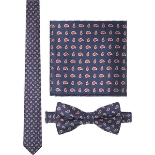 Krawatte BABISTA "3 tlg. Krawattenset BATTISO", Herren, Gr. Blacklist, blau (dunkelblau), Obermaterial: 100% Polyester COOLMAX PES(Coolmax)., Krawatten Krawatte