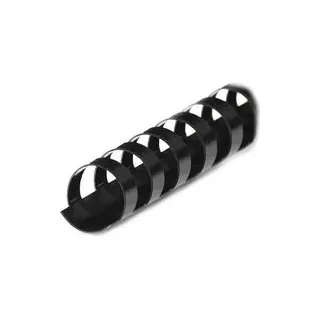 LMG Kunststoffbinderücken schwarz für 25 Blatt, 100 St.