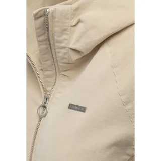 Bomberjacke RAGWEAR "Bomberjacke Dizzie Cordy YOUMODO", Damen, Gr. S, weiß (ecru), Obermaterial: 98% Baumwolle CO. 2% Elasthan EL.  Obermaterial: Futter: 100% Polyester PES., lässig geschnitten hüftlang, hoch geschlossener Ausschnitt, Ärmel ohne Ärmelschlitz Bündchen, Jacken Bomberjacke, Cordjacke mit verstellbarer Kapuze