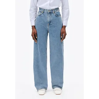 ENIJAA HIGH WAIST WIDE JEANS | 100% recycelte Baumwolle Non Stretch - blau (33-32)