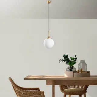 Opviq Elegant Gold Chandelier, Adjustable Height 40-120 cm, Metal Body, Ø20 cm Cap, Ø10 cm Base, 1 x E27 Socket, Perfect for Modern Spaces, IP20 Rated