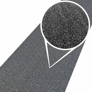ANRO Teppich Teppichläufer Flur Schlafzimmer Küche Wohnzimmer Küchenläufer Küchenteppich rutschfest Meterware Tamara Grau 300x67cm