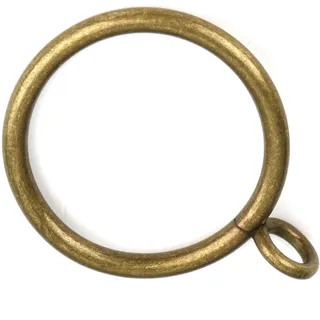 hanitronic Vorhangringe aus antikem Messing mit Ösen für Gardinenstangen (Set mit 30 Stück Vorhangringen) (2,5 cm Innendurchmesser)