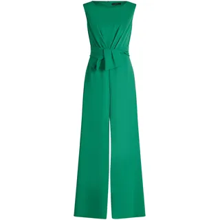 Jumpsuit VERA MONT "Jumpsuit mit weitem Bein", Damen, Gr. 36, EURO, grün (real grün), Obermaterial: 95% Polyester PES. 5% Elasthan EL., Overalls Jumpsuit