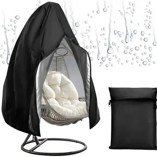Schutzhülle für Hängesessel Cocoon Gartenschaukel wasserdichte Hülle - Schwarz