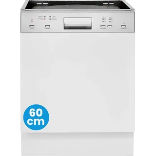 Bomann GSPE 7423 TI Einbau-Geschirrspüler (teilintegrierbar, 598 mm breit, Edelstahl)